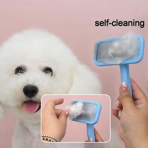 Cepillo de Madera y Acero Inoxidable Ecológico para Eliminar Pelo de Mascotas, para Perros y Gatos, Autolimpiante, Marca PET HIGH - Product Image 3