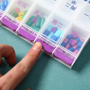 Caja Organizadora de Medicamentos, Estuche para Pastillas de 3 Tomas Diarias, Mini Pastillero de Plástico para un Día - Product Image 3