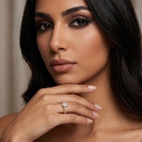 Bague de fiançailles en argent 925 en gros, coupe poire, DEF VVS, Moissanite, or massif 18 carats plaqué rhodium, haute qualité pour femme