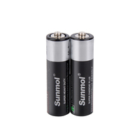 Vente chaude chinoise Sunmol 4 pièces carte blister AA support de batterie 1.5V carbone R6p Batteries pour le ménage