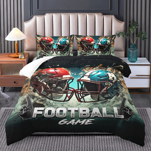 Modèle de sport balle impression numérique 3D ensemble de literie de sport jeu de couette de football américain - Product Image 5