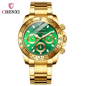 Montre-bracelet CHENXI 086 en or, décontractée, à quartz, en acier inoxydable, étanche, de luxe, tendance, pour affaires - Product Image 4