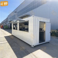 Conteneur durable modulaire pour restaurant, café et bar, fabriqué en Chine, avec cuisine intégrée, idéal pour les terrains inutilisés et les commerces.