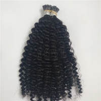 Vente en gros de cheveux humains 100% naturels 4c Micro Twist Afro Kinky Bulk pour extensions de cheveux en forme de I