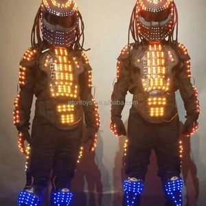 Efun MOQ 1 Uds suministros para fiestas de club nocturno <span class=keywords><strong>depredador</strong></span> Cosplay desgaste disfraz luminoso LED Robot trajes para puesta en escena - Product Image 4