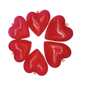 صندوق هدايا متعدد الوظائف من البلاستيك الأحمر على شكل قلب مقاس 80*80*40 ملم للمجوهرات من مورد في الصين