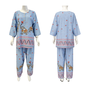 RC ASMARA LENGAN 78 Vêtements de détente et de nuit pour femmes, fabriqués en tissu non tissé en rayonne respirant, avec un design décontracté à col rond. - Product Image 5