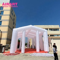Tentes gonflables blanches pour la décoration de mariage, tente gonflable pour la planification d'événements