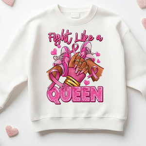 Impresión <span class=keywords><strong>de</strong></span> transferencia DTF <span class=keywords><strong>de</strong></span> cáncer <span class=keywords><strong>de</strong></span> <span class=keywords><strong>mama</strong></span> Fight Like a Queen Listo para presionar para prendas Camisas Bolsas Ropa - Product Image 3