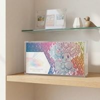 Boîte de présentation transparente en acrylique prismatique Evolutions SPC avec couvercle magnétique, résistante aux UV, sans acide, anti-poussière pour TCG