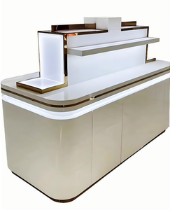 Tienda óptica Renderizado 3D con exhibición de montaje Mostrador central de muebles con bandejas Mostrador de exhibición de góndola de tienda - Product Image 5