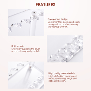 Support à pinceaux à ongles en acrylique transparent KADS, 12 trous, support de présentation détachable, organisateur de pinceaux de manucure pour salon et usage domestique - Product Image 5