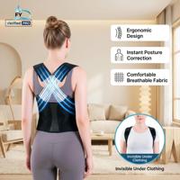Corrector de Postura Lumbar Invisible con Doble Correa en X, Soporte de Espalda Ajustable de Material Compuesto, Transpirable, para Hombres y Mujeres
