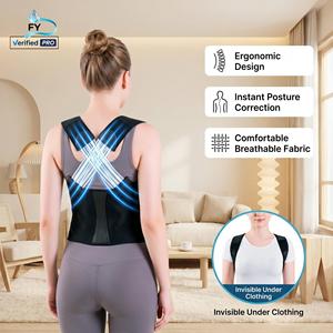 Corrector de Postura Lumbar <span class=keywords><strong>Invisible</strong></span> con Doble Correa en X, Soporte de Espalda Ajustable de Material Compuesto, Transpirable, para Hombres y Mujeres - Product Image 2