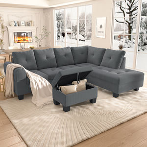 OEM Sofá Camas Precios Bajos Sala de Estar Sofás Muebles Minimalista Moderno Reclinable Confort Seccional Wohnzimmer Sofás Sofá Cama - Product Image 2