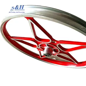 Roue de vélo en aluminium moulé personnalisé, roue de bicyclette de haute qualité en aluminium moulé