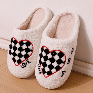 Pantuflas de Peluche con Suela de TPR para Mujer, Pantuflas de Casa para Mujer, las Más Populares, Venta al Por Mayor - Product Image 1