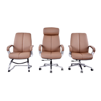 Chaise de bureau en cuir pour président et patron Design moderne de luxe hauteur réglable à mi-dossier directeur