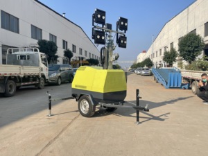 Torre de luz móvil de fábrica de 7m Torre de luz de <span class=keywords><strong>faro</strong></span> montada en remolque portátil con suministro diésel LED para exteriores a la venta - Product Image 4