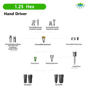 Tandheelkundige Hex 1.25 Bio/Bego/Adin/Abt/Cortex Xl Lang Kort Implantaat Handmatige Schroevendraaier - Product Image 3