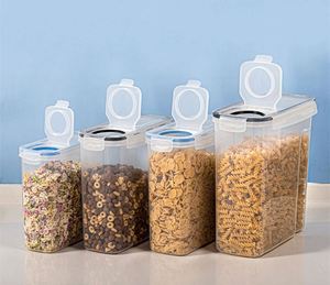 Storage <b>Containers</b> with Lids Cereal Storage <b>Container</b> Plastic Airtight Food Storage <b>Containers</b> Snacks and Sugar 4 Piece Set - Product Image 5
