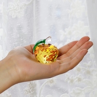 Pomme cristalline K9 modèle élégant verre pièce maîtresse décor à la maison poli cristal ornement noël trophée cadeau