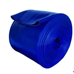 Tuyau plat de pose flexible bleu PVC haute pression 100mm