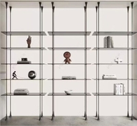 Meuble de rangement et de présentation de vin en onyx artificiel rétroéclairé moderne, sur mesure, en aluminium et verre, pour maison, bar commercial, commande en gros