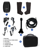 Système de pressothérapie professionnel à 6 chambres, bottes de compression d'air 260 mmHg, écran tactile LCD, appareil de drainage lymphatique et de récupération