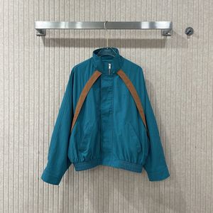 Nouvelle Collection Printemps 2026 – Veste <span class=keywords><strong>Femme</strong></span> Brodé en Acrylique, Silhouette Élégante, Fermeture Éclair, Coupe Ample, Color Block - Product Image 1