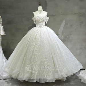 Wx100 Nuevo Vestido de Novia Estilo Palacio con Encaje de Diamantes, Estilo Princesa, Jancember - Product Image 6