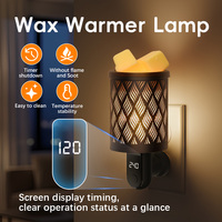 Diffuseur de cire et d'huiles essentielles 2-en-1 en métal au design moderne, lampe chauffe-parfum pour le sommeil et le yoga