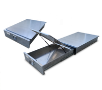 Boîte à outils étanche en tôle galvanisée pour plateau de pick-up extérieur avec rail coulissant métallique verrouillable et tiroirs