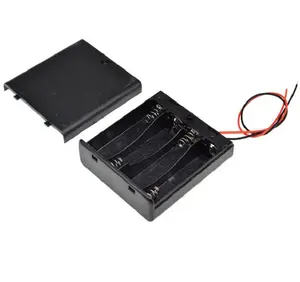 Vendas diretas da fábrica 4 porta-bateria AA com interruptor liga/desliga 4x1.5v 6V 2A caixa de armazenamento DIY