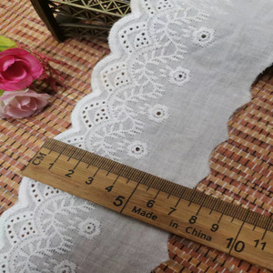Dentelle brodée en coton ajourée de 5 à 8 cm, dentelle en soie de lait pour jupes, garnitures de vêtements - Product Image 1