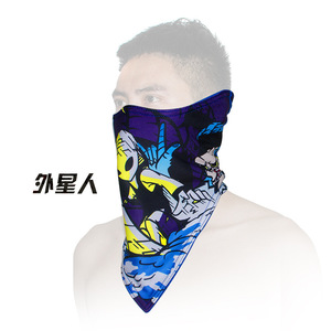 Angry Wolf - Máscara facial para ciclismo al aire libre, forro polar, transpirable, unisex, multicolor, para deportes - Product Image 2