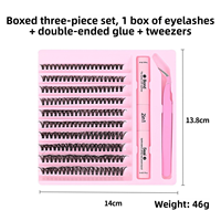 Meilleures ventes : Kit de cils réutilisables DIY 30D 40D grande capacité, cils épais et longs, épaisseur 0,07 mm, tige en coton noir