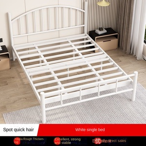 Cama Moderna con Estructura <span class=keywords><strong>de</strong></span> Hierro para <span class=keywords><strong>Alquiler</strong></span> en Hoteles, Hospitales, Escuelas, Villas y Apartamentos - 1.8m con Tapicería <span class=keywords><strong>de</strong></span> Tela - Product Image 6