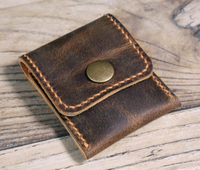 Support personnalisé en gros véritable galets en cuir pièce de monnaie bijoux emballage écouteur câble pochette collier cadeau en cuir anneau étui sac