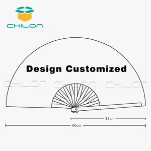 Phổ Biến Nhất Phong Cách Mới 13Inch Tre Gấp Clack Cầm Tay <span class=keywords><strong>Fan</strong></span> Tùy Chỉnh In Lớn Quạt Tay Cho Raves - Product Image 4