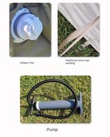 Tente de camping gonflable grande capacité pour 6+ personnes, tente de glamping extérieure imperméable pour 8 personnes, grande tente pneumatique pour l'extérieur