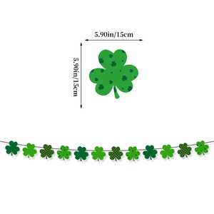 Décoration de la Saint-Patrick Ensemble de drapeaux de ballons Thème irlandais Lucky <span class=keywords><strong>Grass</strong></span> Cake Plugin Festival irlandais <span class=keywords><strong>HAPPY</strong></span> ST PATRICK'S DAY - Product Image 6
