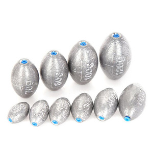 Olive Shape <b>Fishing</b> Lead Sinker Hollow Core Plastic <b>Weight</b> 10g 20g 50g For Ocean Rock <b>Fishing</b> Durable Function - Product Image 4