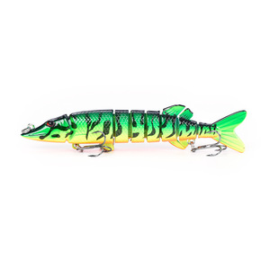 Fornitura diretta dalla fabbrica: Esca artificiale multi-sezione da 12,5 cm, 19g, a forma di pesce (simulazione di squalo), 8 esche dure Luya, attrezzatura da pesca, lotto. - Product Image 5