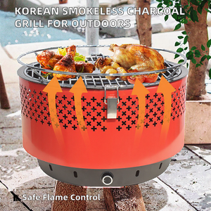 Grill <span class=keywords><strong>de</strong></span> <span class=keywords><strong>barbecue</strong></span> portable rond NL, mini grill <span class=keywords><strong>de</strong></span> table au <span class=keywords><strong>charbon</strong></span> <span class=keywords><strong>de</strong></span> <span class=keywords><strong>bois</strong></span> <span class=keywords><strong>avec</strong></span> <span class=keywords><strong>ventilateur</strong></span> électrique - Product Image 2