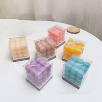 Ins OEM Zauberwürfel Aromatherapie-Kerze Raumduft Geometrische Form Dekoration Sojawachs Blasenkerze