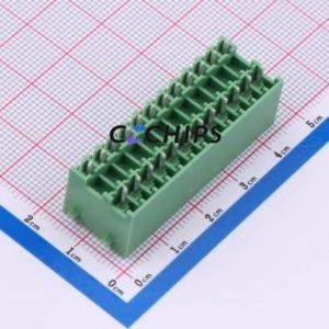 DB2EVHBG-3.5-2*12P-GN Plug-in Terminal Block Through hole,P=3.5mm Board-to-Board / Socket - Closed Snap Fixing 2x12P 3.5mm - Product Image 2