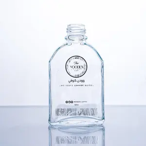 250ml Empty Flat Alcoholic Beverage Bottles Glass Bottles 500ml for Juice Vodka Liquor