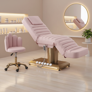 Lit de thérapie esthétique électrique moderne inclinable à 3 moteurs, en cuir synthétique courbé, <span class=keywords><strong>pour</strong></span> hôtel, salon de beauté, spa - Product Image 1
