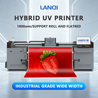 Cinta transportadora para impresora UV híbrida LANQI de 1.8m, compatible con cabezales de impresión Konica, Ricoh, EPSON, formato estable para publicidad, 1800mm